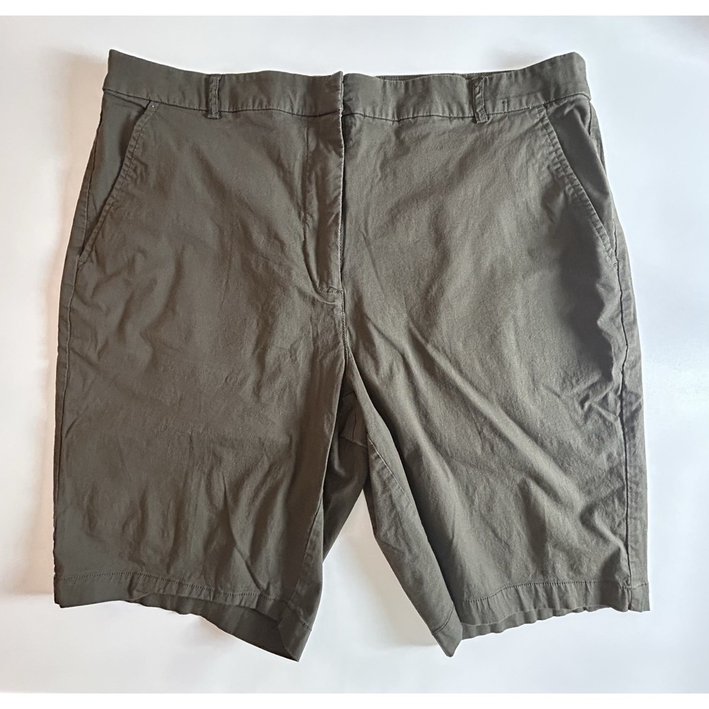 Venezia Jeans Clothing Co Men's Chino Shorts Size 18 Stretch Olive Green
